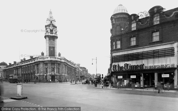 Photo of Brixton, Town Hall And Acre Lane c.1955