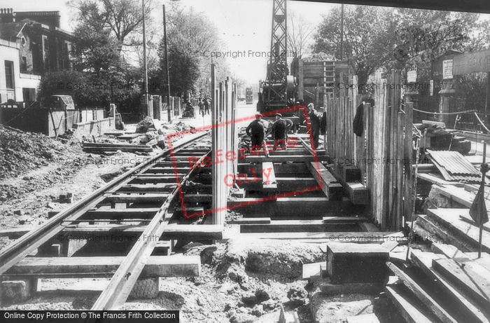 Photo of Brixton, Tram Tracks Damaged In Air Raid c.1941
