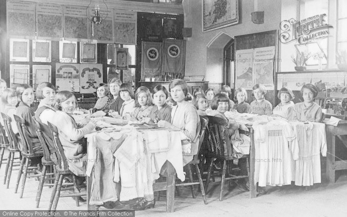 Photo of Brize Norton, County Primary School, Needlework Class c.1930