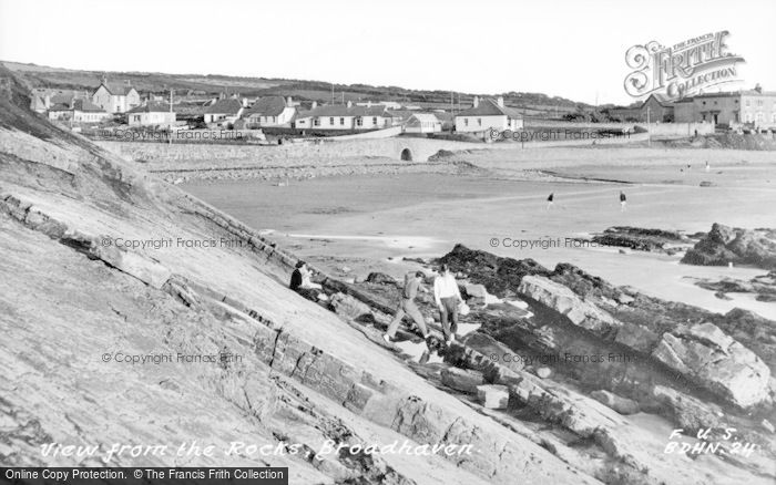 Photo of Broad Haven, From The Rocks c.1955