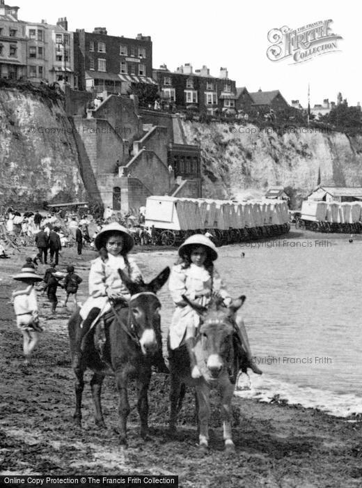 Photo of Broadstairs, Donkey Rides On The Beach 1907