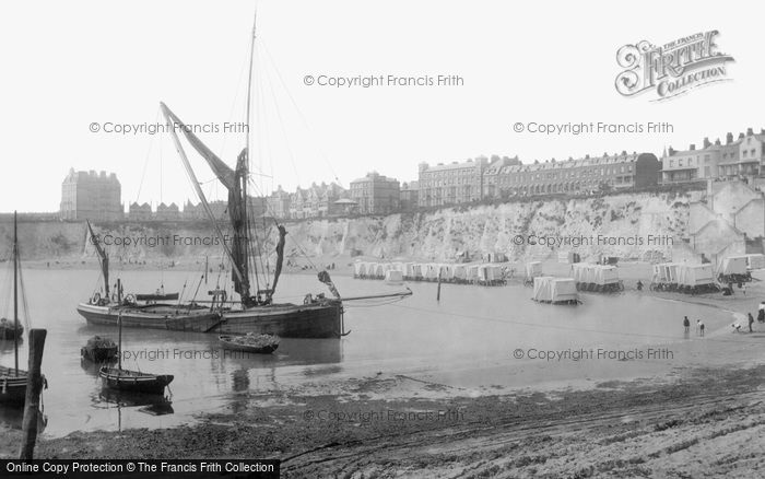 Photo of Broadstairs, Thames Barge And The Beach 1897