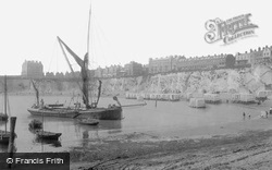 Thames Barge And The Beach 1897, Broadstairs