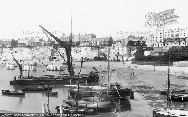 Photo of Broadstairs, Thames Barge On The Beach 1897