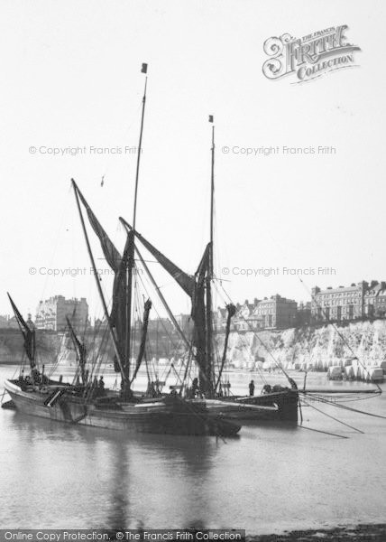 Photo of Broadstairs, Thames Barges 1902