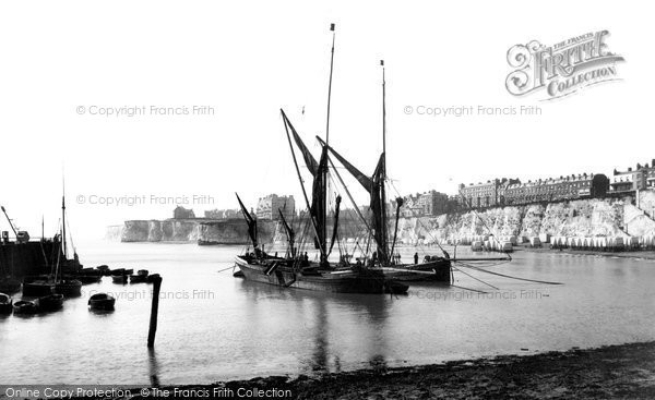 Photo of Broadstairs, Thames Barges, The Harbour 1902