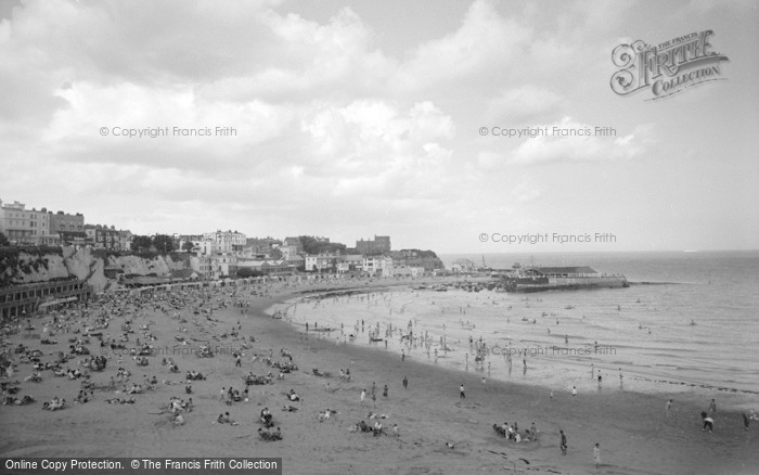 Photo of Broadstairs, View Of The Beach From Cliff Top 1962