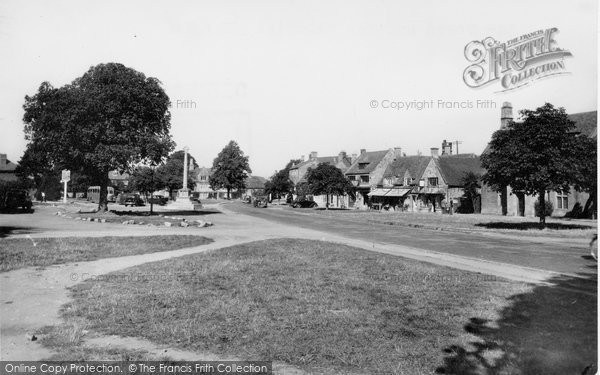 Photo of Broadway, The Green And War Memorial c.1955
