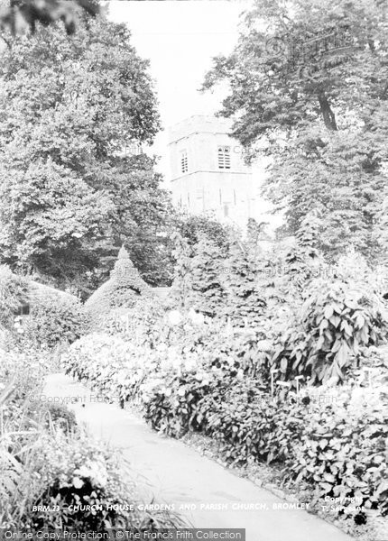 Photo of Bromley, Church House Gardens And Parish Church c.1955
