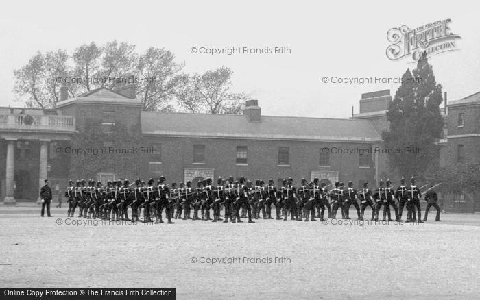 Photo of Brompton, Soldiers, R E Barracks 1894