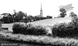 Bromsgrove, Tardebigge Church from Canal c1955