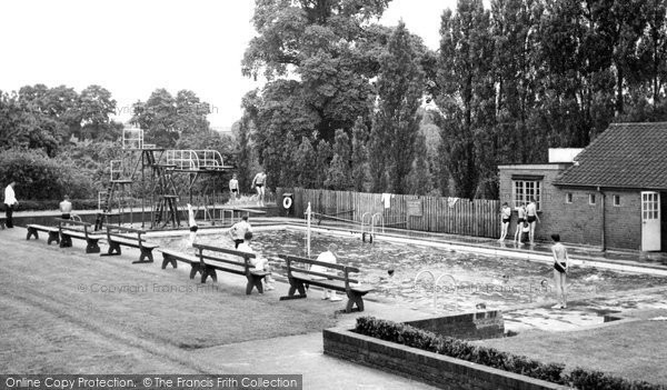 Photo of Bromsgrove, The School Swimming Pool c.1955