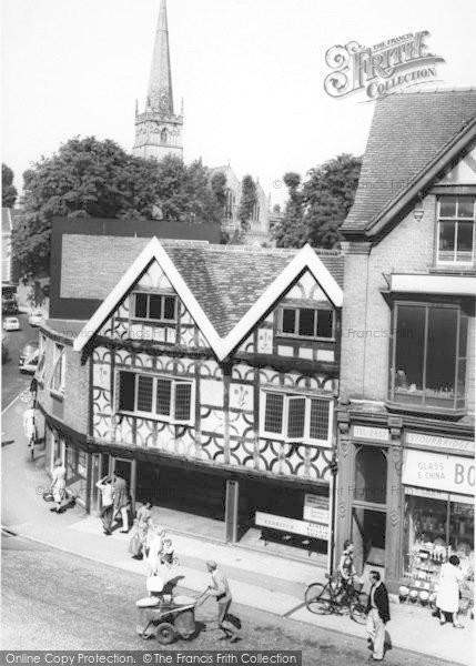Photo of Bromsgrove, Ye Olde Shoppe And Church c.1965