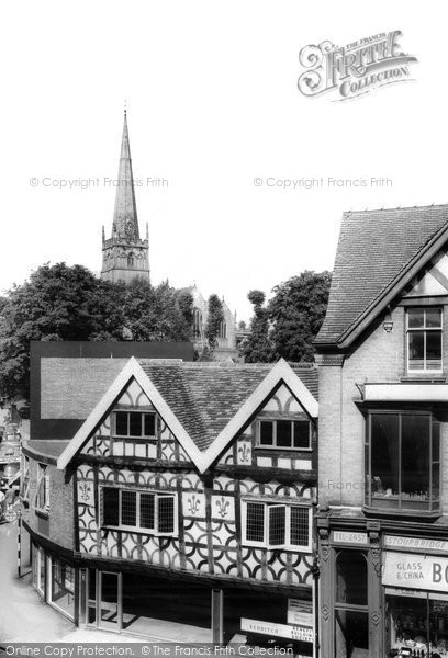 Photo of Bromsgrove, Ye Olde Shoppe And St John's Church c.1965