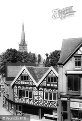 Ye Olde Shoppe And St John's Church c.1965, Bromsgrove