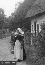 Woman In Bonnet 1910, Broom