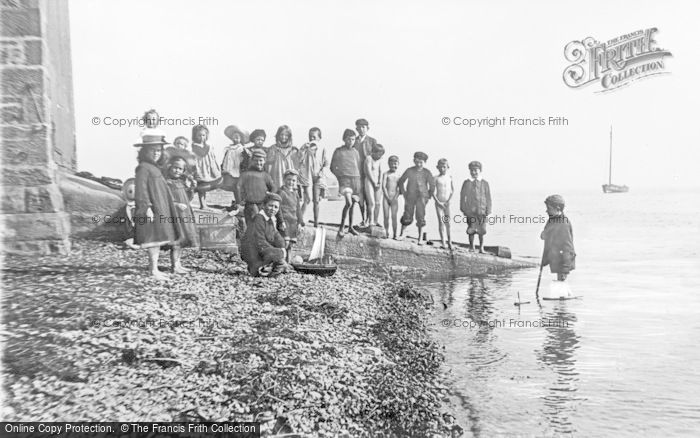Photo of Broughty Ferry, Children On The Lifeboat Slipway c.1895