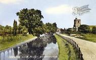 Church And New River c.1955, Broxbourne