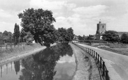St Augustine's Church And New River c.1955, Broxbourne