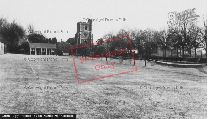 Photo of Broxbourne, Tennis Courts And Church c.1955