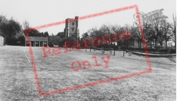 Tennis Courts And Church c.1955, Broxbourne