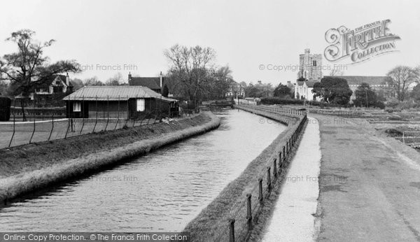 Photo of Broxbourne, The New River And St Augustine's Church c.1955