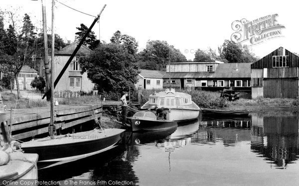 Photo of Brundall, Basin And Slipway c.1955