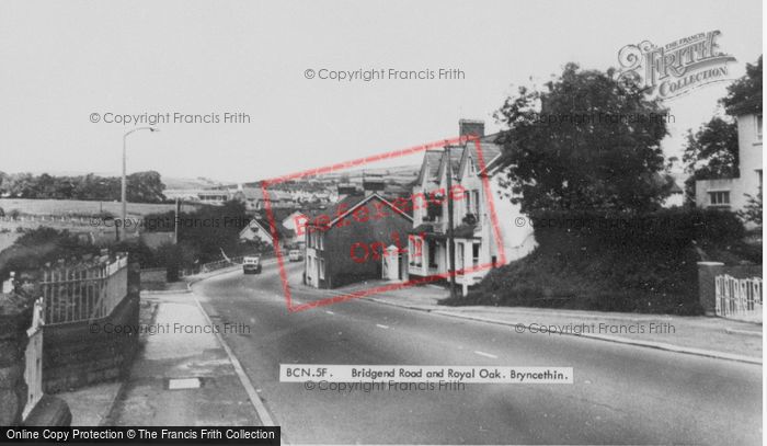 Photo of Bryncethin, Bridgend Road And Royal Oak c.1960