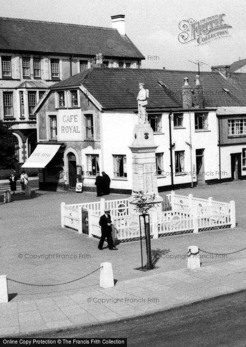 Photo of Brynmawr, Cafe Royal And Memorial c.1955