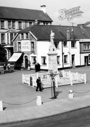 Cafe Royal And Memorial c.1955, Brynmawr