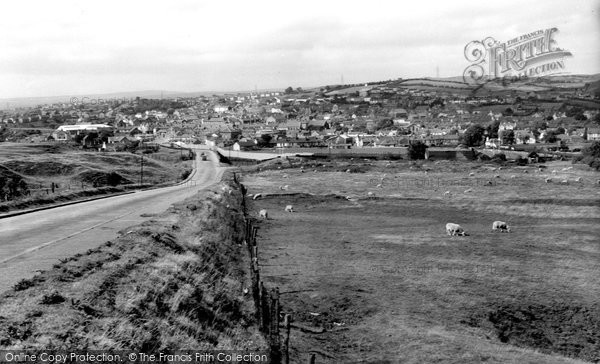 Photo of Brynmawr, From Blaenavon Road c.1960