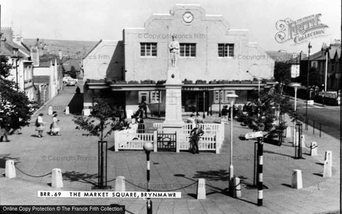 Photo of Brynmawr, The Market Square c.1955