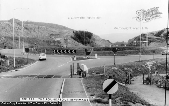 Photo of Brynmawr, The Roundabout c.1965