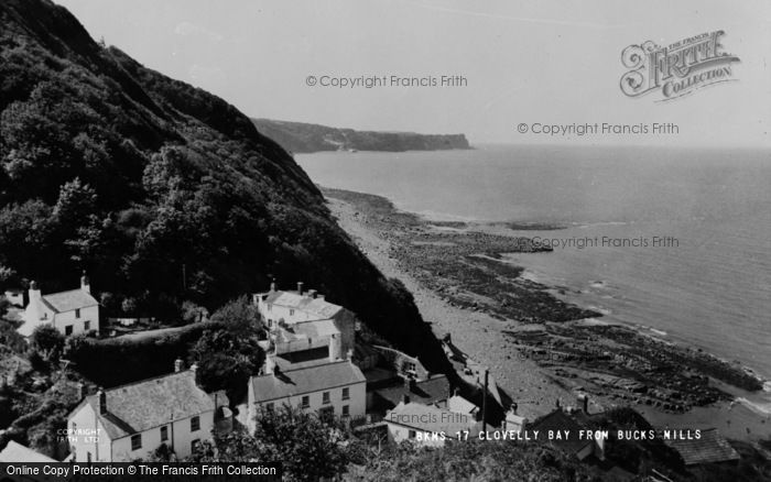 Photo of Buck's Mills, Looking Towards Clovelly Bay c.1960