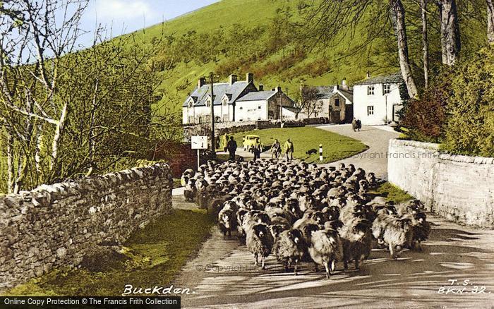 Photo of Buckden, Driving Sheep Through The Village c.1955