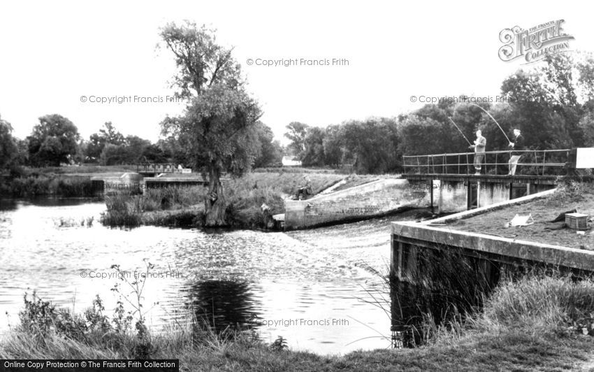 Buckden, the River Ouse c1960