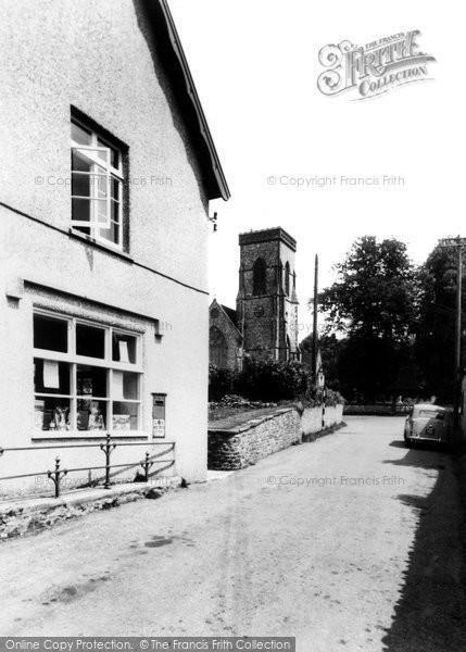 Photo of Buckland St Mary, The Post Office And Church c.1960