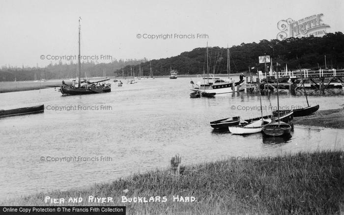 Photo of Bucklers Hard, Pier And River c.1935