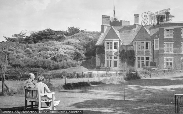 Photo of Bude, A Couple At Efford Down Hotel 1935