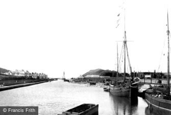 Bude, Canal from the Bridge 1890