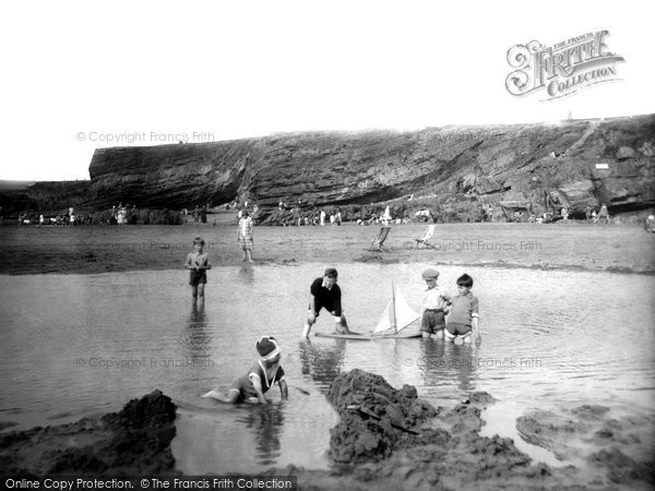 Photo of Bude, Children Playing On The Beach 1926