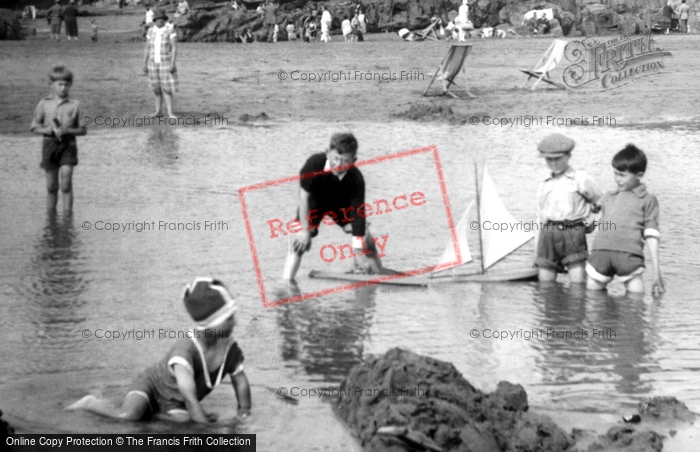 Photo of Bude, Children Playing On The Beach 1926