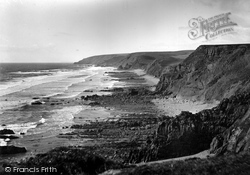 Northcott Mouth, Sharpnose Point 1929, Bude