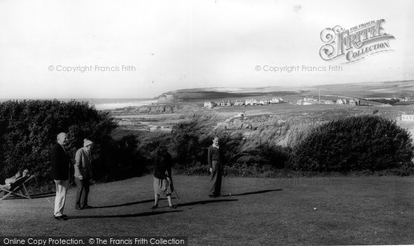 Photo of Bude, Putting Green & Efford Down Hotel c.1960