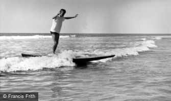 Bude, riding the Surf c1960