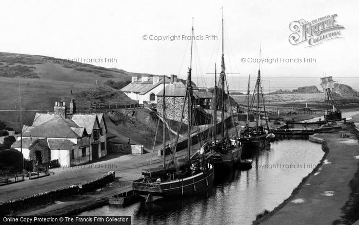 Photo of Bude, Sailing Ships In Harbour 1890