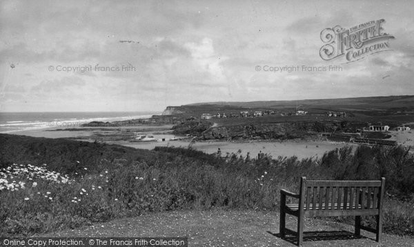 Photo of Bude, The Coast From Efford Down Hotel c.1960