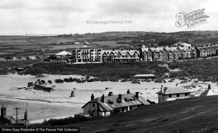 Photo of Bude, View From Efford Down c.1960