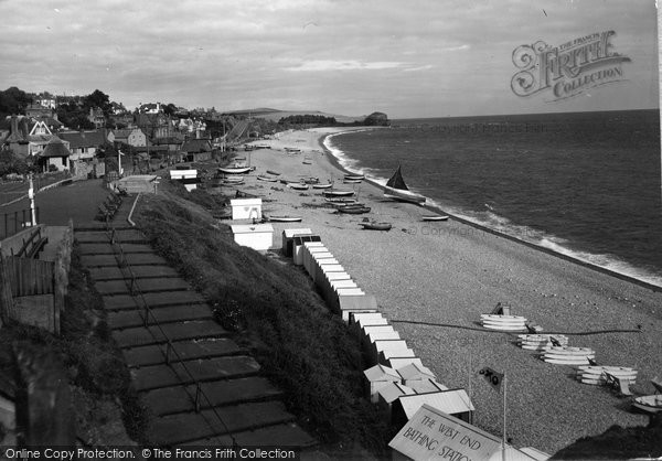 Photo of Budleigh Salterton, Bathing Beach c.1935