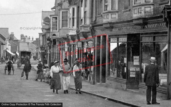 Photo of Budleigh Salterton, High Street 1918